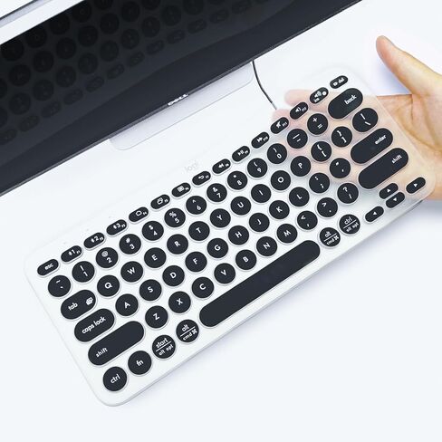 Premium Ultra Thin Silicone Keyboard Protector,Compatible with Logitech K380 Ergonomic Wireless Keyboards,US Layout,Black in Saudi Arabia
