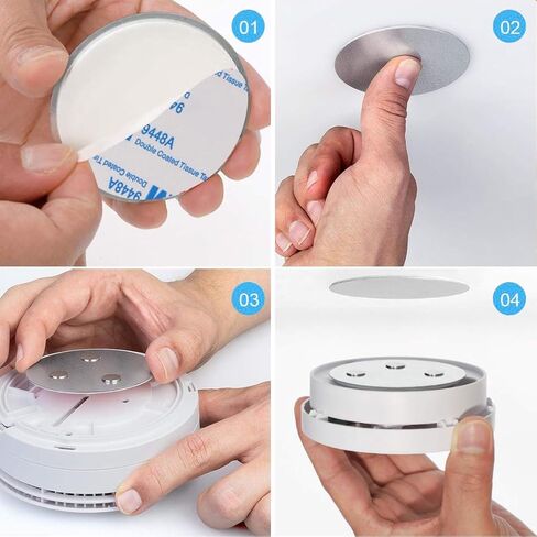 كاشف الدخان المغناطيسي منصات لزجة منصات لاصقة مغناطيسية 3 قطع المغناطيسي إنذار الدخان تحديد جبل لا الحفر حامل المغناطيس أداة التثبيت للكشف عن إنذار الحريق الدخان in Kuwait