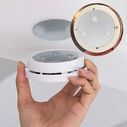 كاشف الدخان المغناطيسي منصات لزجة منصات لاصقة مغناطيسية 3 قطع المغناطيسي إنذار الدخان تحديد جبل لا الحفر حامل المغناطيس أداة التثبيت للكشف عن إنذار الحريق الدخان in Kuwait