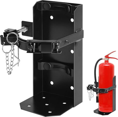 2 Pack Fire Extinguisher Brackets, 2.5 LB Fire Extinguisher Wall Mount Bracket, Metal Heavy Duty Fire Extinguishers Holder for Home, Car, RV, Truck, Mini Fire Extinguishers (Non-Universal) in Saudi Arabia