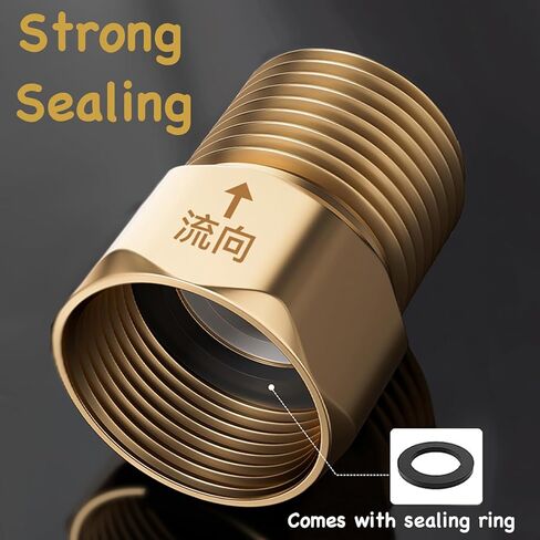 قطعتان من صمام فحص النحاس في اتجاه واحد، مانع التدفق الخلفي 1/2 بوصة من أنثى إلى ذكر، محولات حلمة تركيب تمديد الأنابيب لصنبور الحوض، والسباكة، وسخان المياه، ودش ووصلة الأنابيب in Kuwait