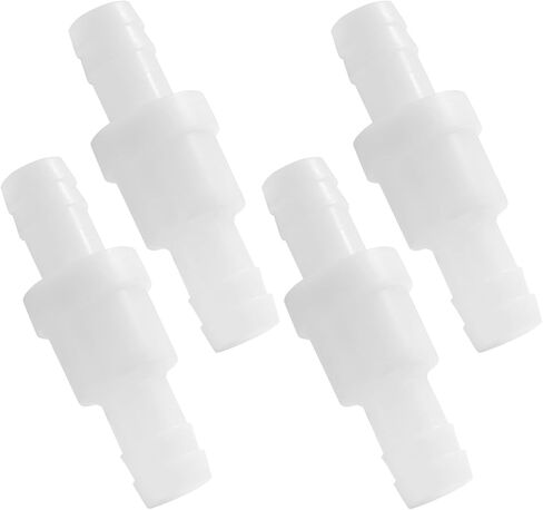 1/4 بوصة صمام فحص مضمن في اتجاه واحد 4 قطع، صمام بلاستيكي أبيض غير رجعي لمضخات وأنظمة الوقود والزيت والماء والهواء والغاز in Kuwait