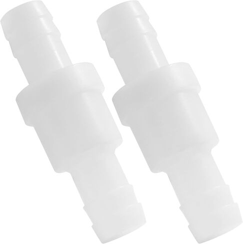 1/4" One Way Inline Check Valve 4 Pcs, White Plastic Non-Return Valve for Fuel, Oil, Water, Air, Gas Pumps & Systems in Saudi Arabia