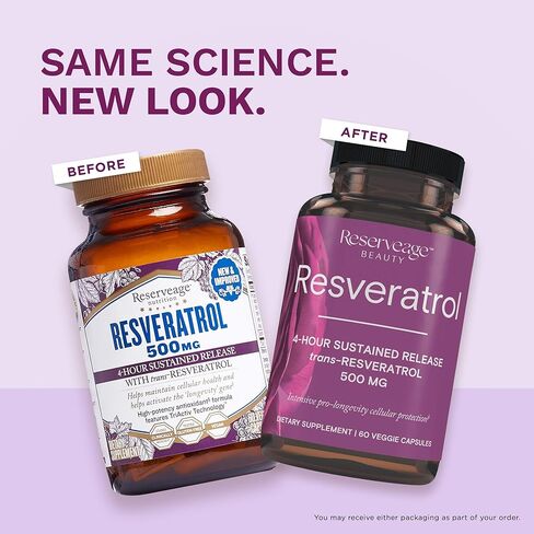 ريسيرفيج ريسفيراترول ومعزز الكولاجين الفائق - كبسولات ريسفيراترول والكولاجين لدعم الخلايا والبشرة - تتميز بديرمافال - 60 كبسولة ريسفيراترول، 90 كبسولة معززة فائقة الكولاجين in Kuwait