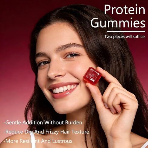 Protein Gummies for Women & Men, 20g Protein per Serving, Zero Sugar, Vegan, Supports Hair Skin Nails Health with Collagen, Energy Boosting Supplement, Mixed Berries Flavor, 60 Gummies (1) (1) in Saudi Arabia