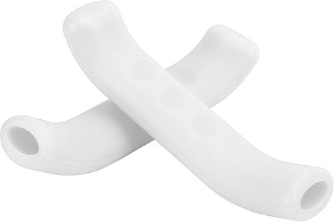 2Pcs White Brake Grips, Silicone Bicycle Brake Lever Covers, 2.95 x 0.71in Bike Brake Lever Grips as Cycling Accessories for Road, Mountain and Other Types of Bicycles in Saudi Arabia