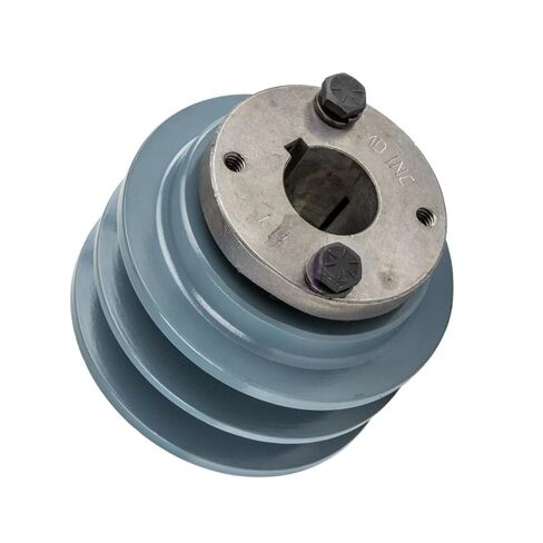 2BK32H/H-1 Air Compressors Cast Iron 3.35" Dual Groove Pulley Belt B Section 5L - for Masterdrive Compressors Parts Replacement - Dual B Section Pulley/Cast Iron Pulley - Gray w/ 1" Sheave Bushing in Saudi Arabia