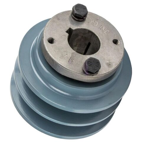 2BK32H/H-1 Air Compressors Cast Iron 3.35" Dual Groove Pulley Belt B Section 5L - for Masterdrive Compressors Parts Replacement - Dual B Section Pulley/Cast Iron Pulley - Gray w/ 1" Sheave Bushing in Saudi Arabia