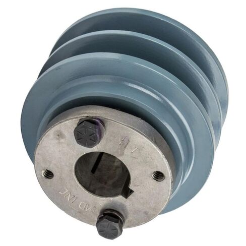 2BK32H/H-1 Air Compressors Cast Iron 3.35" Dual Groove Pulley Belt B Section 5L - for Masterdrive Compressors Parts Replacement - Dual B Section Pulley/Cast Iron Pulley - Gray w/ 1" Sheave Bushing in Saudi Arabia