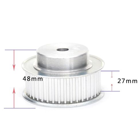 Timing Belt Drive Pulley 48Tooth 5M Bore 10mm Timing Pulley Width 21/27mm(48T Width 27mm) in Saudi Arabia