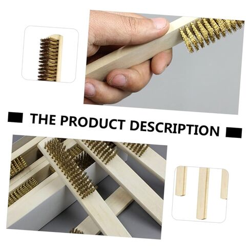 6pcs Wooden Handle Wire Brush for Polishing and Rust Removal Steel Bristles for Cleaning Parts Machinery and Paint Stains in Saudi Arabia