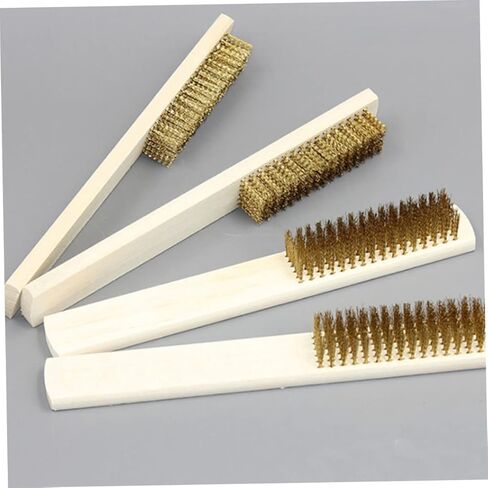 6pcs Wooden Handle Wire Brush for Polishing and Rust Removal Steel Bristles for Cleaning Parts Machinery and Paint Stains in Saudi Arabia
