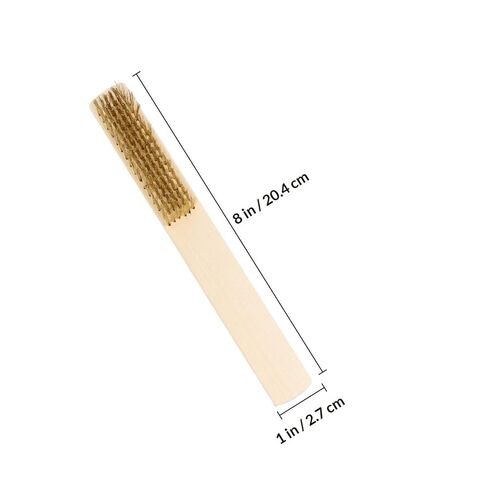 4 قطعة فرشاة ملف مقبض خشبي سلك تنظيف فرشاة الملحقات أداة اليد مادة قوية سطح أملس in Kuwait