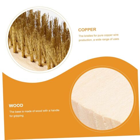 4 قطعة فرشاة ملف مقبض خشبي سلك تنظيف فرشاة الملحقات أداة اليد مادة قوية سطح أملس in Kuwait