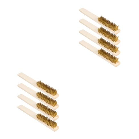 Gatuida 8pcs Copper Wire Cleaning Brush Heavy Duty File Cleaning Accessories Handle for Household Use Multifunctional Tool for Restoring File Grooves and Maximum Dirt Removal in Saudi Arabia