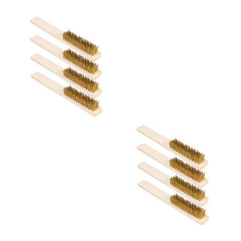Gatuida 8pcs Copper Wire Cleaning Brush Heavy Duty File Cleaning Accessories Handle for Household Use Multifunctional Tool for Restoring File Grooves and Maximum Dirt Removal in Saudi Arabia