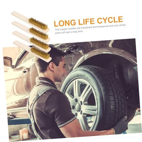 Gatuida 8pcs Copper Wire Cleaning Brush Heavy Duty File Cleaning Accessories Handle for Household Use Multifunctional Tool for Restoring File Grooves and Maximum Dirt Removal in Saudi Arabia