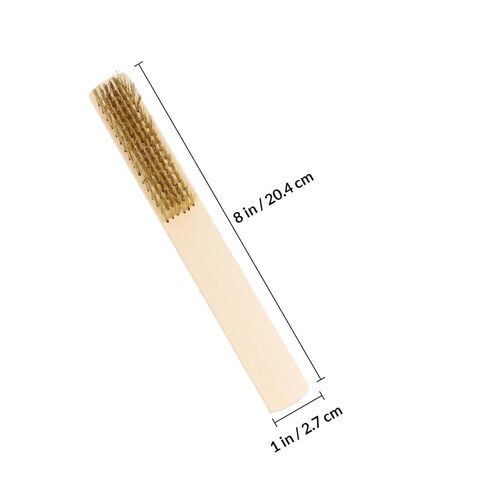 4pcs Copper Wire Brush Rust Cleaning Wire Brush for Drill Wooden Handle for File and Rasp Cleaning in Saudi Arabia