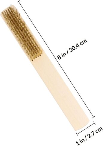 Holibanna 4pcs Pure Copper Wire Brush Rust Removal Cleaning Hand Tool Brush Wooden Handle for File Cleaning in Saudi Arabia