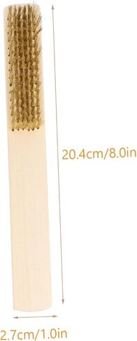 Holibanna 4pcs Pure Copper Wire Brush Rust Removal Cleaning Hand Tool Brush Wooden Handle for File Cleaning in Saudi Arabia