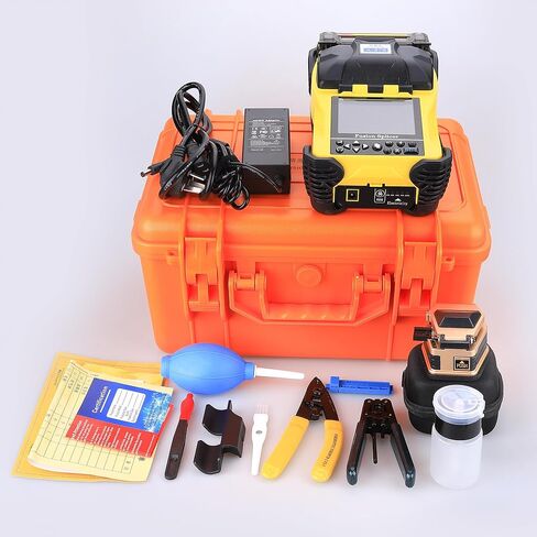 A-81S FTTH التلقائي بالكامل البسيطة انصهار الألياف البصرية جهاز الربط الربط ماشين الألياف البصرية أداة مجموعة سلك متجرد الألياف البصرية الساطور in Kuwait