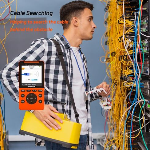 جهاز قياس الطاقة الضوئية PON، 1310/1490/1550 نانومتر، جهاز كشف شبكة PON فائق النحافة، جهاز اختبار الألياف عبر الإنترنت ONU OLT SC/APC مع جهاز تحكم عن بعد RJ45 in Kuwait