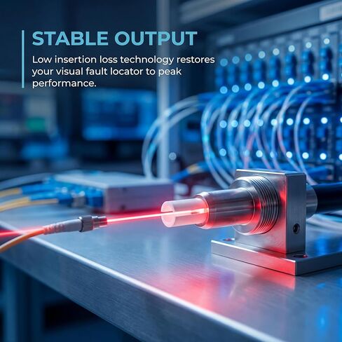 مجموعة ملحقات تحديد موقع الأخطاء البصرية، 20 قطعة من قطع غيار VFL (10 أكمام سيراميك + 10 أطراف معدنية)، ملاءمة عالمية لقلم تحديد موقع الأخطاء البصرية بالألياف الضوئية واختبار الضوء الأحمر in Kuwait