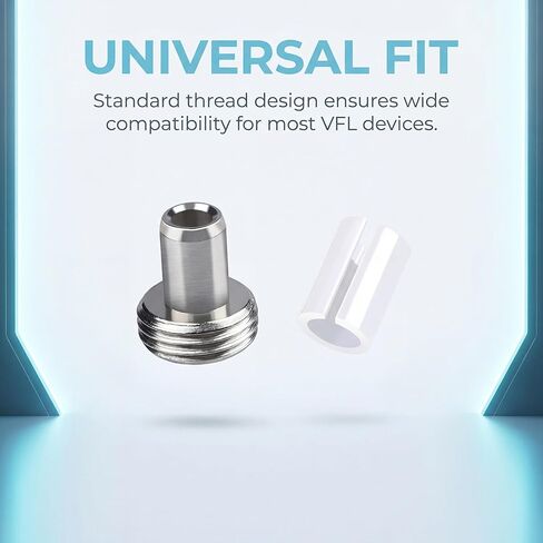 مجموعة ملحقات تحديد موقع الأخطاء البصرية، 20 قطعة من قطع غيار VFL (10 أكمام سيراميك + 10 أطراف معدنية)، ملاءمة عالمية لقلم تحديد موقع الأخطاء البصرية بالألياف الضوئية واختبار الضوء الأحمر in Kuwait