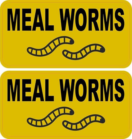 StickerTalk Meal Worms Stickers, 1 Sheet of 2 Stickers, Each 4 inches by 2 inches in Saudi Arabia