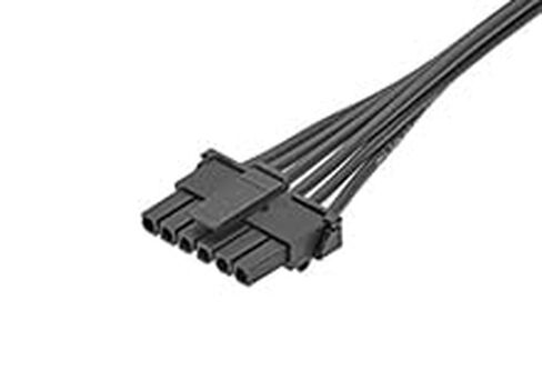 مجموعة كابلات Molex/Waldom، 145132-0601، Micro-Fit TPA-to-Micro-Fit TPA Off-The-Shelf (OTS) - صف واحد - طول 150.00 مم - 6 دوائر - أسود. (47 عنصر/عناصر) in Kuwait