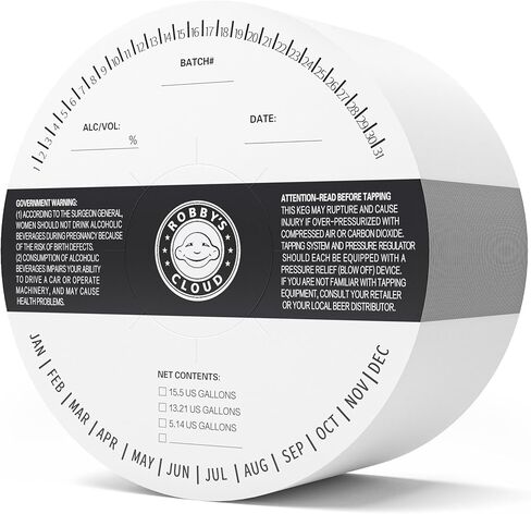 Keg Collars for Breweries to Track Beer Production - Keep Track of The Contents in Each keg with These Generic Write in Collars by Robby’s Cloud (100 Pack) in Kuwait