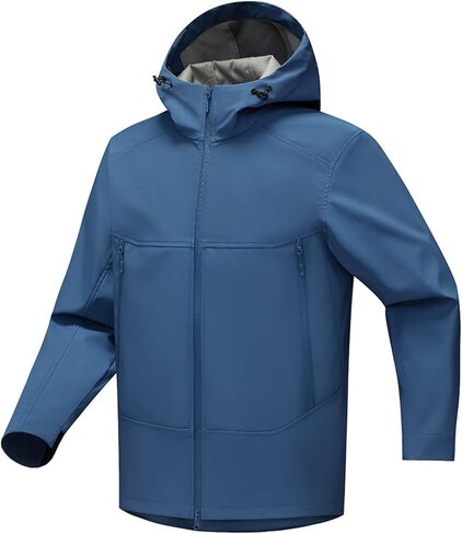 Unisex Waterproof Softshell Jacket Hooded Lightweight Windbreaker Raincoat for Hiking & Travel in Saudi Arabia