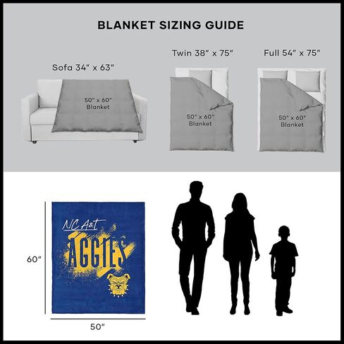Northwest NCAA North Carolina A&T, Tradition, Silk Touch Throw Blanket, 50 x 60 Inches in Saudi Arabia