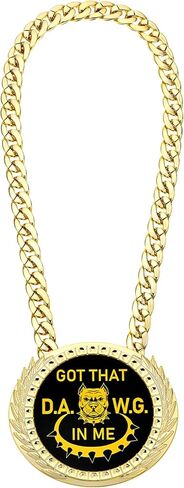 1PCS Got That Dawg in Me Turnover Chain Medal Goat Trophy Necklace Champion Chain for Football MVP 6 Inch Big Gold Awards Fantasy Basketball Soccer Sports Competitions Athlete Prize Gifts in Kuwait