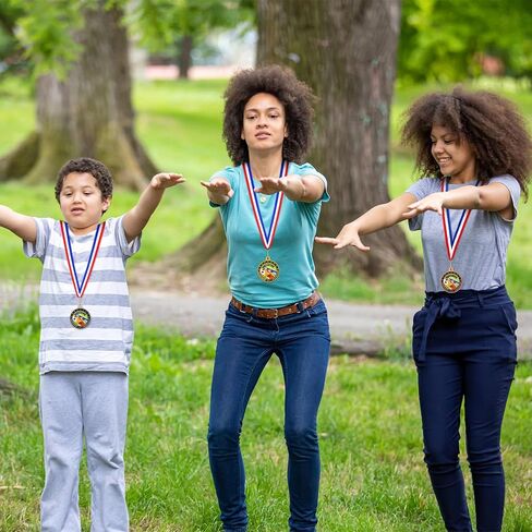 Huquary 3 Pcs Cornhole Award Medals Bulk with Neck Ribbon 2 Inch Sport Medal Trophy Gold Sliver Bronze Medal Award for Team Tournaments Prize Participation Competitions School Match Party Favors in Saudi Arabia
