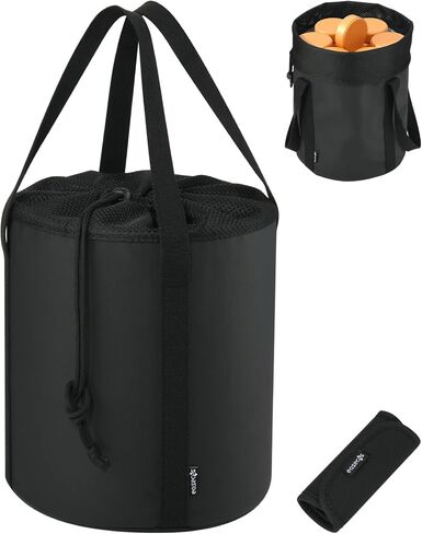 Ice Hockey Puck Bag Carry Bag, Portable Equipment Accessories Carrier Organizer for Hockey Training Practice & Storage in Ice Rink, Waterproof Inner with Easy Access Holds 60-70 pcs Pucks in Kuwait