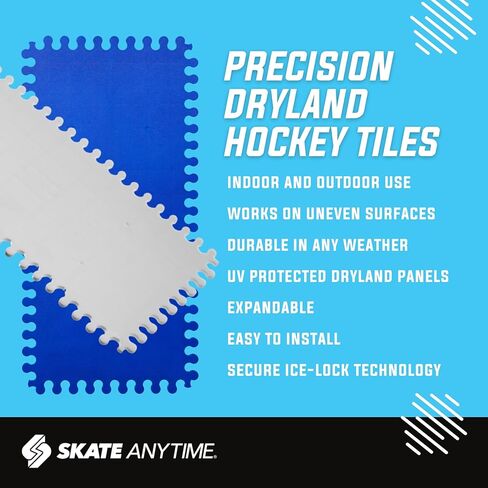 Skate Anytime Precision Dryland Hockey Tiles – Expandable Off-Ice Hockey Training Zones for Stickhandling, Passing & Shooting in Saudi Arabia