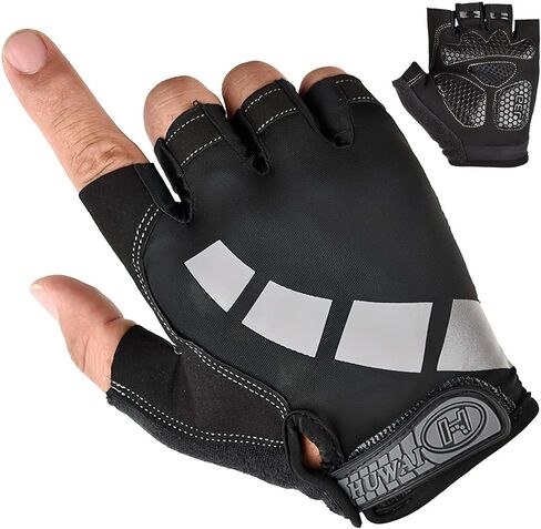 Workout Gloves for Men and Women, Gym Exercise Gloves for Weight Lifting, Cycling, Gym, Training, Breathable, Black in Saudi Arabia