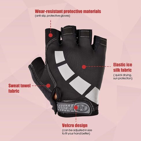 Workout Gloves for Men and Women, Gym Exercise Gloves for Weight Lifting, Cycling, Gym, Training, Breathable, Black in Saudi Arabia