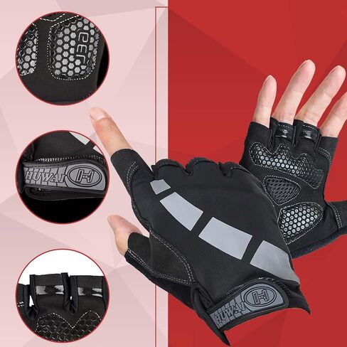 Workout Gloves for Men and Women, Gym Exercise Gloves for Weight Lifting, Cycling, Gym, Training, Breathable, Black in Saudi Arabia