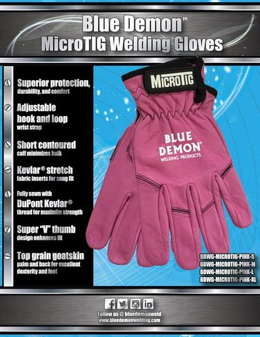 قفازات بلو ديمون ميكروتيج، وردي in Kuwait