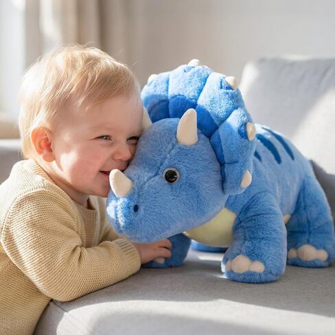 IKASA Giant Triceratops Dinosaur Stuffed Animal Plush Toy,30" Soft Big Large Jumbo Toys,Huge Size Cute Fluffy Plushy Oversized Plushie,Gifts for Kids in Kuwait