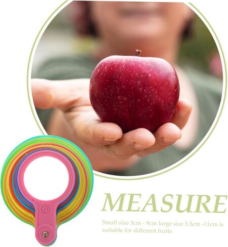 Gatuida Fruits Diameter Gauge Lap Plastic Measuring Ring Fruit Measuring Circle Tool for Farm Market in Saudi Arabia