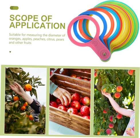 Gatuida Fruits Diameter Gauge Lap Plastic Measuring Ring Fruit Measuring Circle Tool for Farm Market in Saudi Arabia