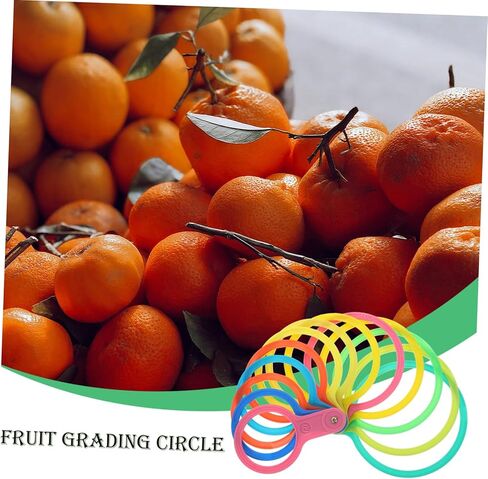 Gatuida Fruits Diameter Gauge Lap Plastic Measuring Ring Fruit Measuring Circle Tool for Farm Market in Saudi Arabia