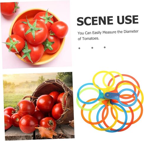 POPETPOP 2pcs Tomato Diameter Measuring Circles Precision Fruit Gauge for Accurate Sizing of Vegetables for Fruits Sorting in Saudi Arabia