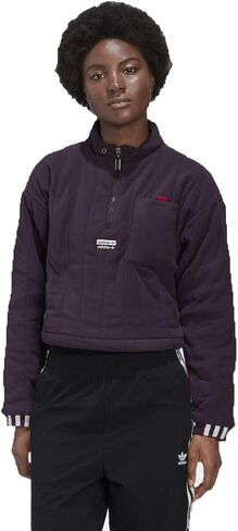 adidas Originals Women's Sweatshirt 1/2 Zip Pullover, Noble Purple in Saudi Arabia