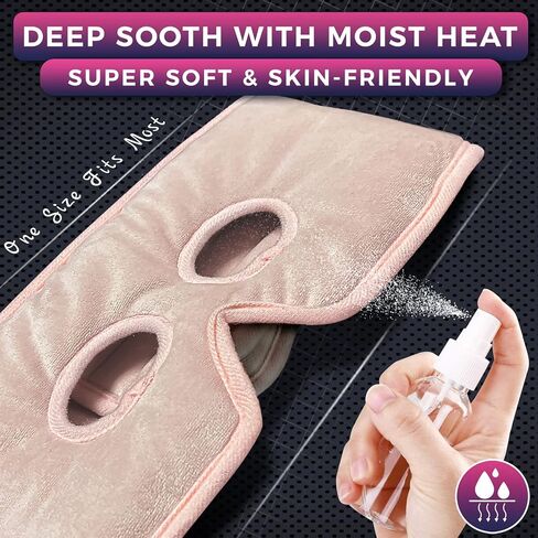 Moist Heat Sinus Pressure Relief Mask with 3 Heat Settings, Extra Large Face Heating Pad for Eyes, Sinusitis, Hormone Migraine, Tension Headache Relief in Kuwait