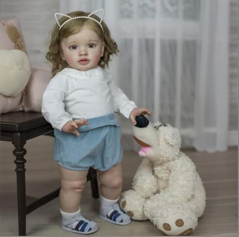 Rxdoll African African American Reborn Baby Dolls Toddler Girl 26 بوصة كبيرة الحجم من جديد توددر دمية سوداء دمى البنات الجسم واقعية واقعية الطفل التي تبدو أطفال حقيقية من السيليكون in Kuwait