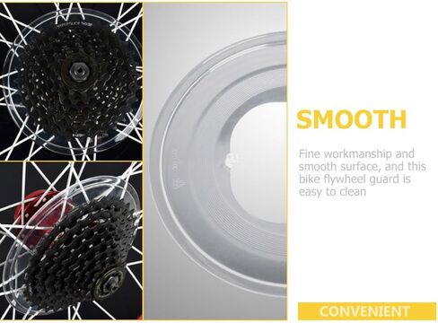 UPKOCH 2Pcs Lightweight Bike Flywheel Guard Transparent Dirt Cover for Rear Hub Protection Durable Cycling Accessories for Mountain and Road Bikes in Saudi Arabia